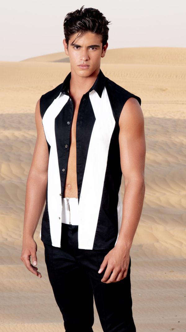 Geometric Sleeveless Shirt